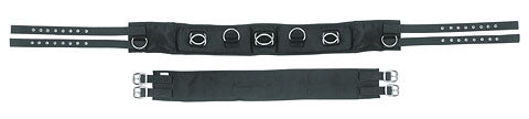 Longiergurt breit und weich, schwarz,
