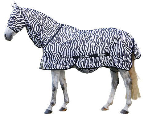 RugBe Zebra Fliegendecke und Ekzemerdecke mit Halsteil,