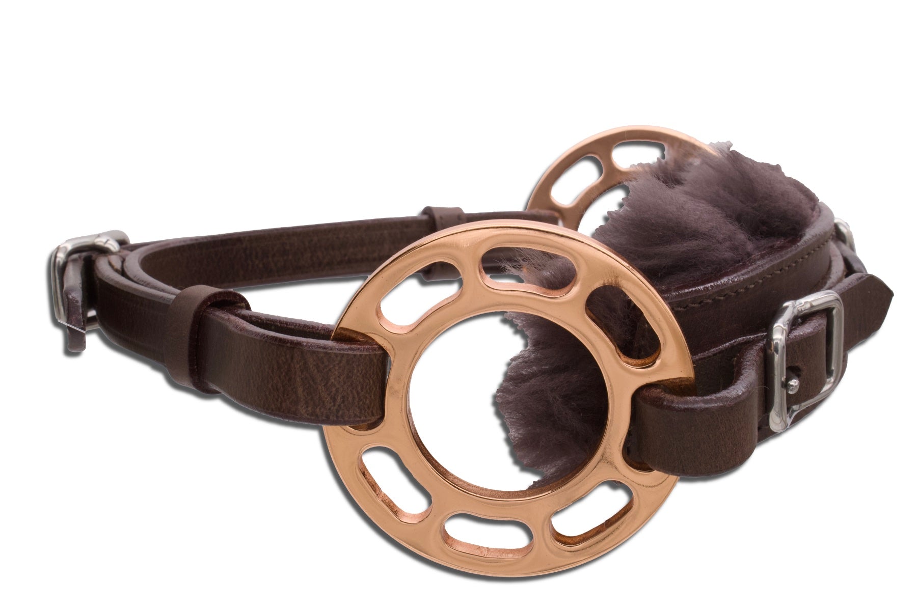 Glücksrad rosegold, mit Lammfell, gebisslos
