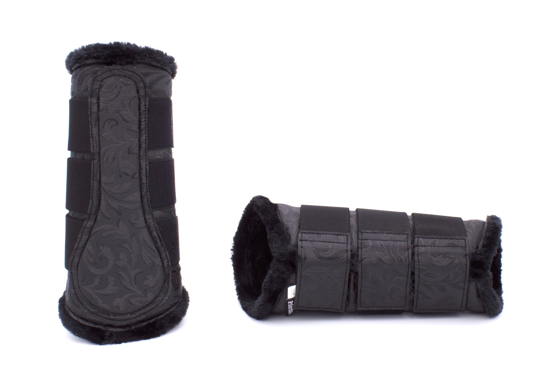 Gamaschen flower black, Dressurgamaschen schwarz