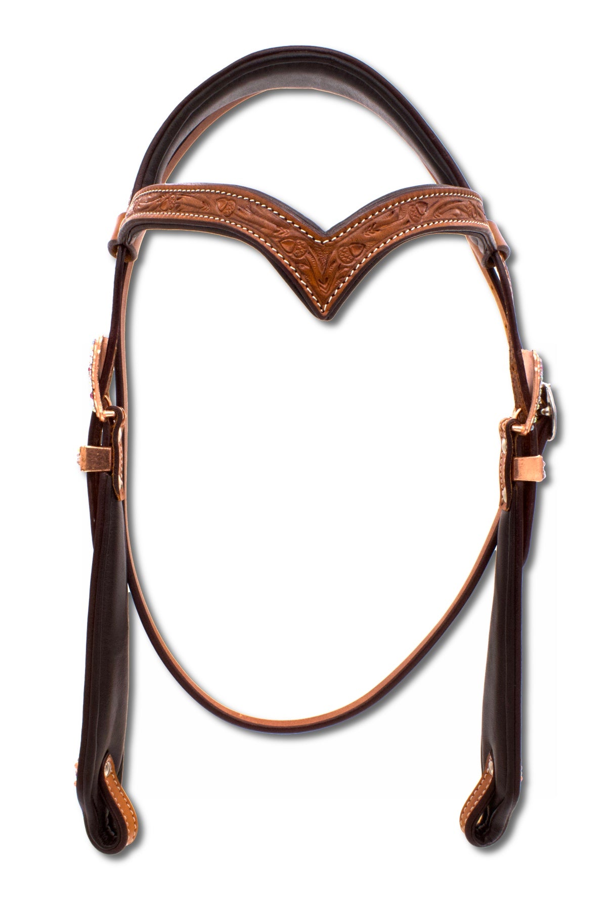 Westerntrense mit anatomischem Genickstück und V-Stirnband, super soft unterlegt,